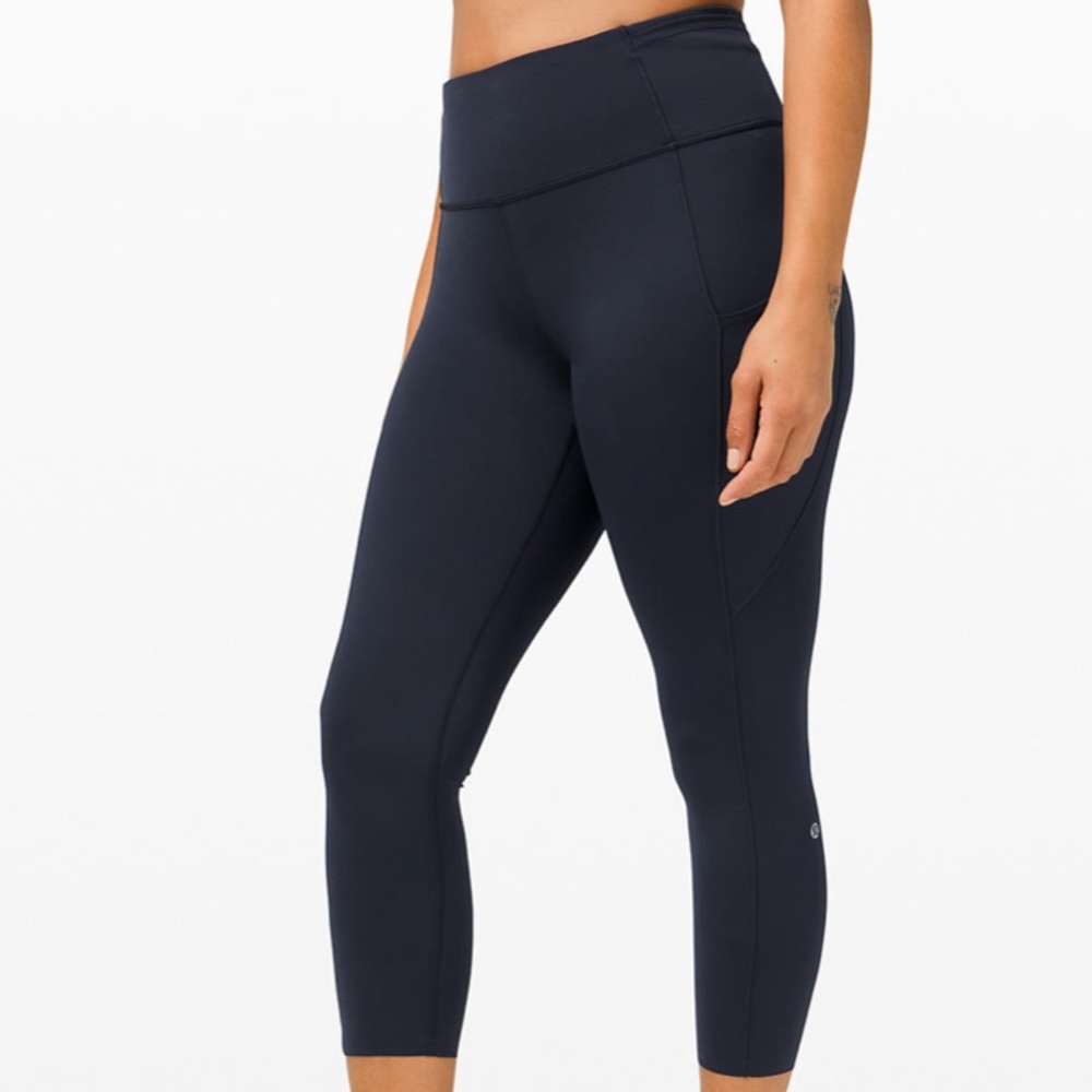 Lululemon Navy Blue Leggings with Pockets